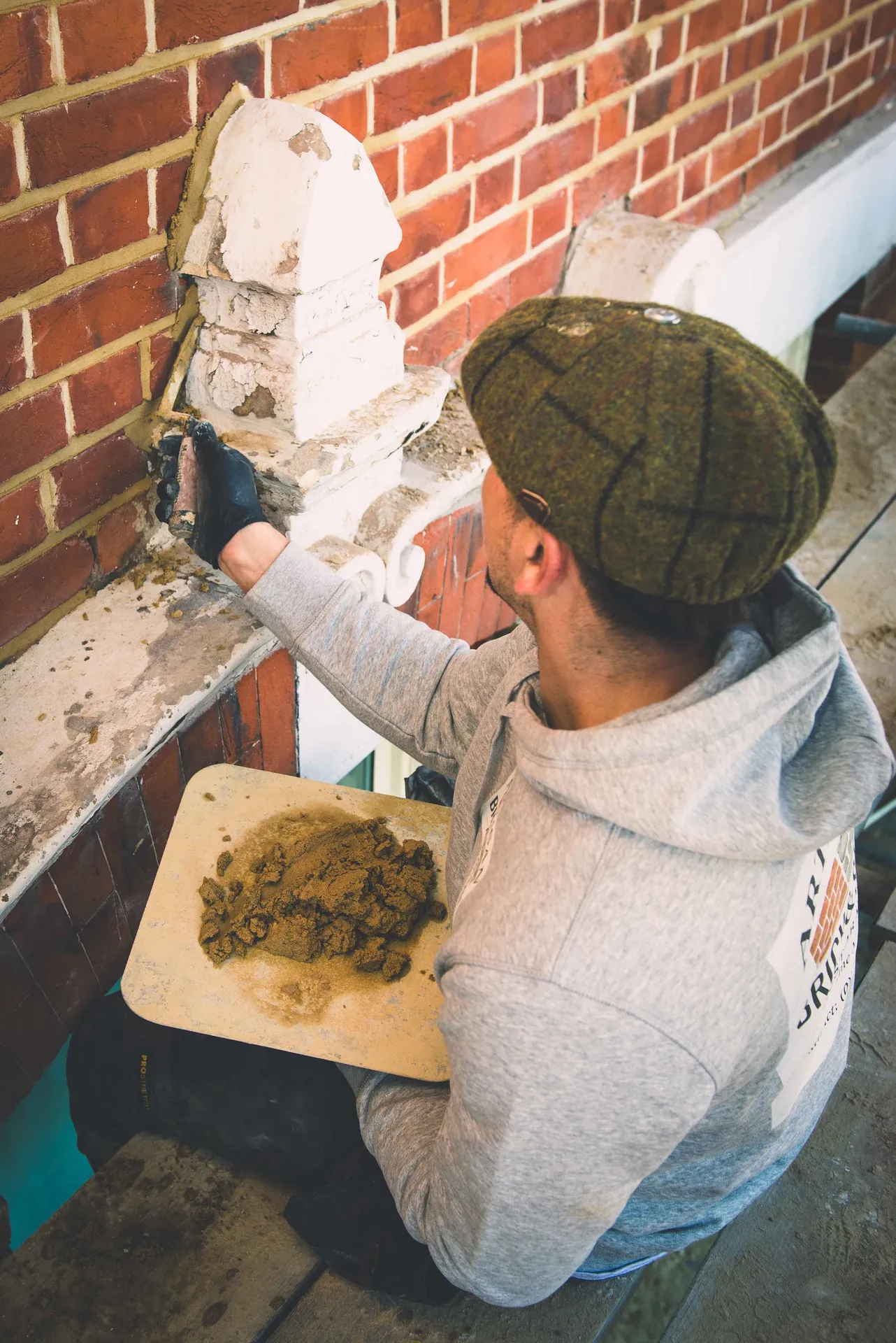 Detail work on period brickwork